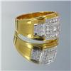 Image 2 : 23k Solid Yellow Gold Mens .8ct Diamond Elephant Ring 10 grams (JEW-1433)