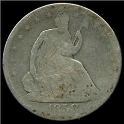 1858O Seated Half Circulated (COI-5870)