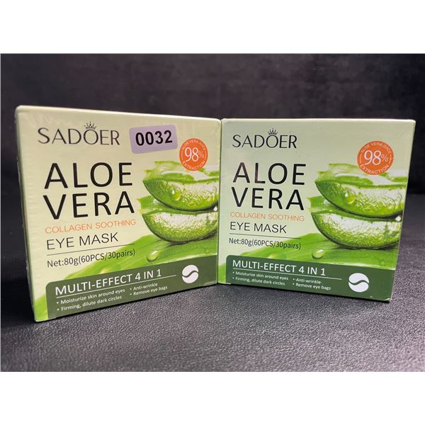 2 Boxes of Aloe Vera Collagen Soothing Eye Masks (60PCS/30 Pairs Per Box) - New