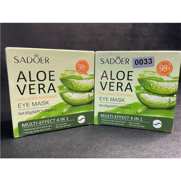 2 Boxes of Aloe Vera Collagen Soothing Eye Masks (60PCS/30 Pairs Per Box) - New