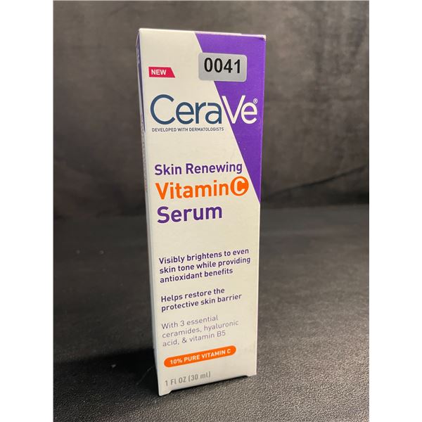 CeraVe Skin Renewing Vitamin C Serum (30ml) Visibly Brightens Skin Tone/Restores Skin - New