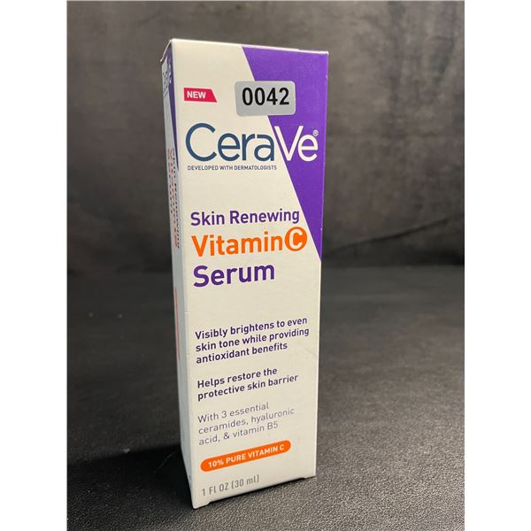 CeraVe Skin Renewing Vitamin C Serum (30ml) Visibly Brightens Skin Tone/Restores Skin - New