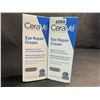 Image 1 : Lot of 2 CeraVe Eye Repair Creams (14.2g) Reduces Dark Circles/Eye Puffiness; Moisturizes/Repairs
