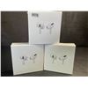 Image 1 : Lot of 3 Air-Pod Style Wireless Earbuds with Charging Cases - New Sealed!