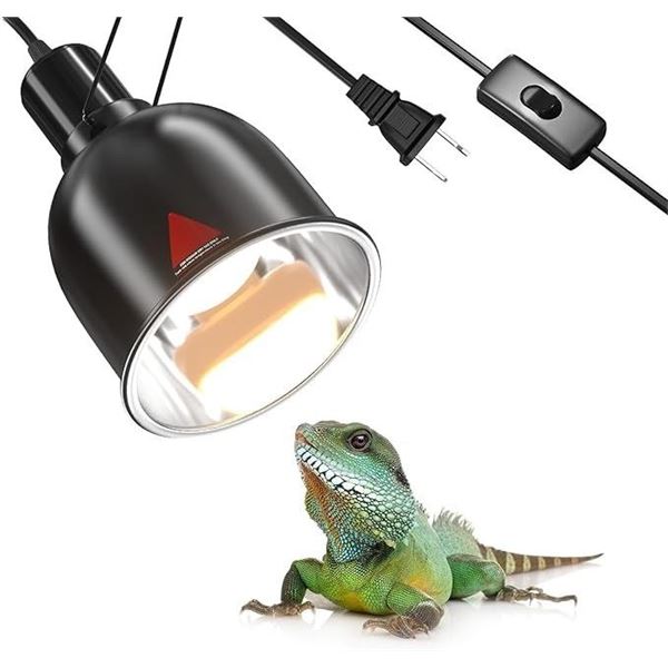Luxvista Deep Dome 5.5" Reptile Heat Lamp Fixture; UVB Heat Basking Lamp (Max 200W) - New