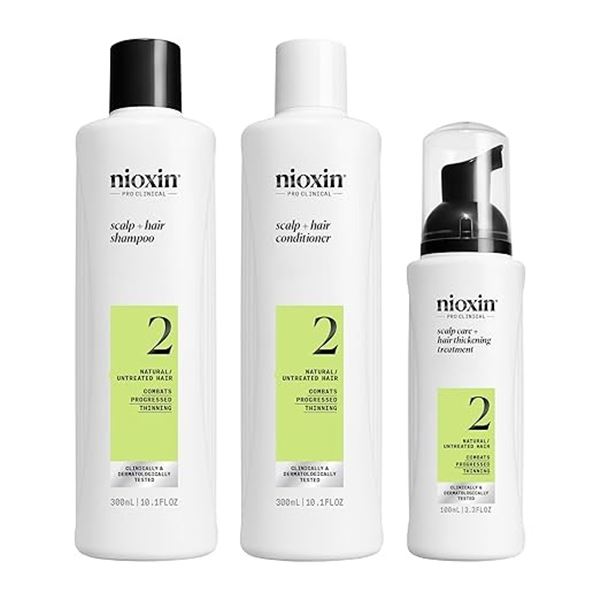 Nioxin Pro Clinical Scalp + Hair Thickening System 3PC Kit - Combats Progressed Thinning - New!