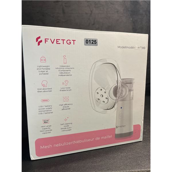 FVETGT Portable Mesh Nebulizer/Breathing Aid Device for Asthmatics - New
