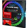 Image 2 : TOSY Flying Disc RGB Light-Up Frisbee - 16 Million Colors/Super Bright Rechargeable Frisbee - New