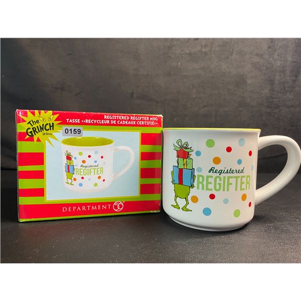 Dr.Seuss The Grinch "Registered Regifter" Holiday Mug/Coffee Mug - New in Box