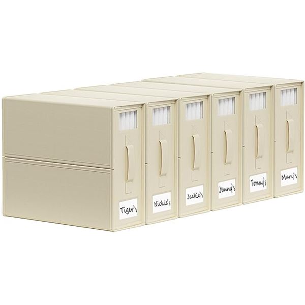 Sheetcube 6PC Foldable Bed Sheet Organizer/Storage Set - Bedding Storage Boxes (Beige) - New