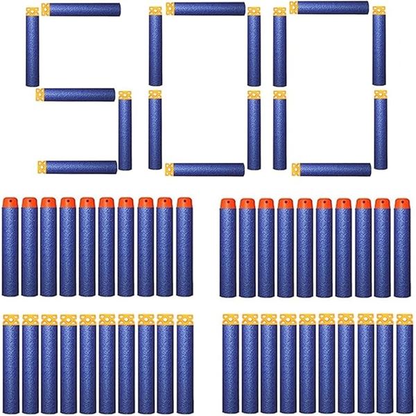 500PC Pack of Nerf Foam Bullets/Standard Size Nerf Dart Refills for Nerf Gun Toys - New