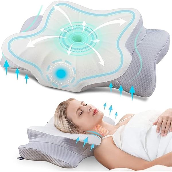 DONAMA Cervical Ergonomic Pillow/Contour Memory Foam Pillow - Comfortable & Breathable - New