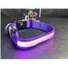 Image 3 : 2 Masbrill LED Light-Up Dog Collars - Rechargeable/Rainproof Super-Bright Design (Size S - Purple)