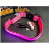 Image 2 : 2 Masbrill LED Light-Up Dog Collars - Rechargeable/Rainproof Super-Bright Design (Size S - Pink)