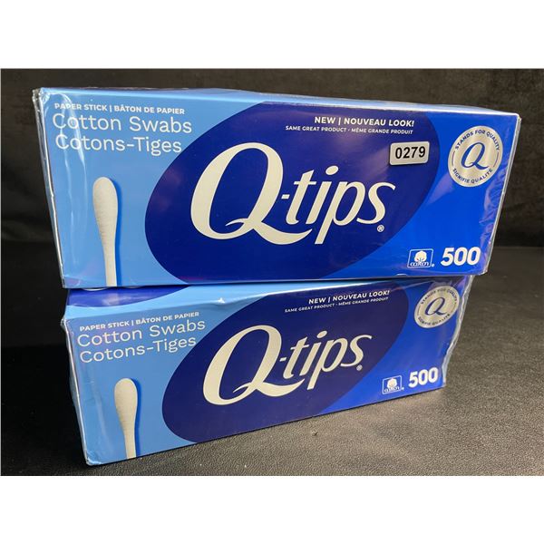 2 Boxes of Q-Tips Cotton Swabs (500pcs Per Box) - New Sealed