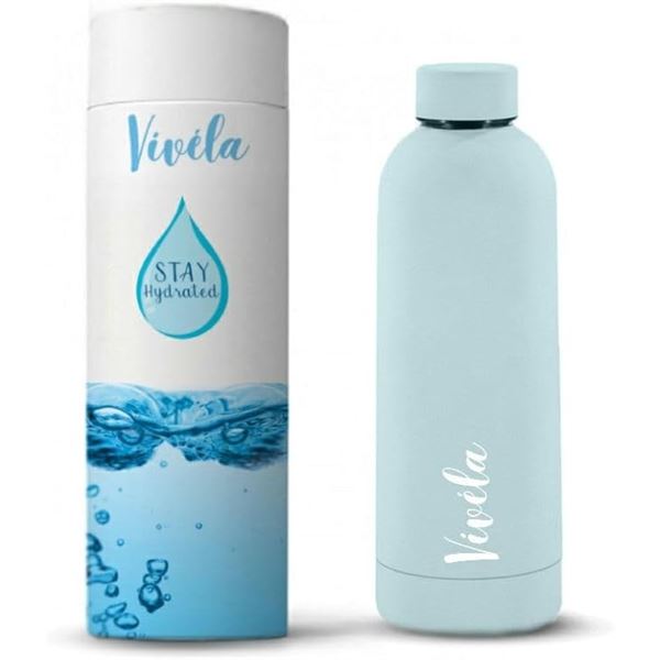 Vivela Insulated Stainless Steel Water Bottle (1000ml) Double-Wall BPA-Free - Mint Color - New