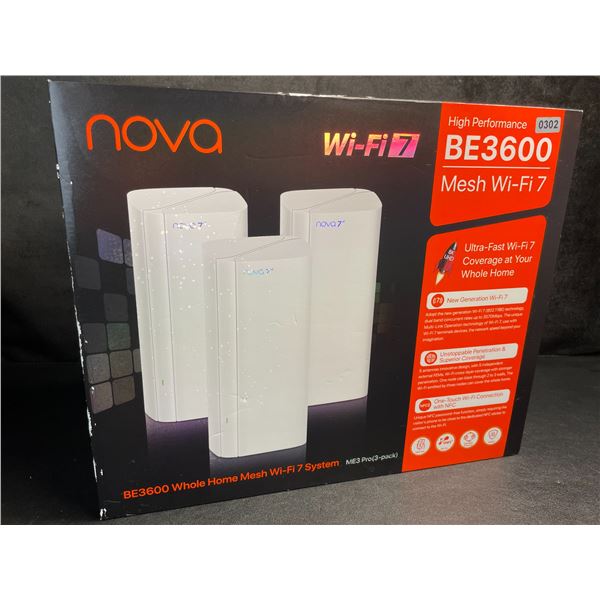 Tenda NOVA High-Performance BE3600 Whole Home Mesh Wi-Fi 7 System (3-Pack) - BRAND NEW!