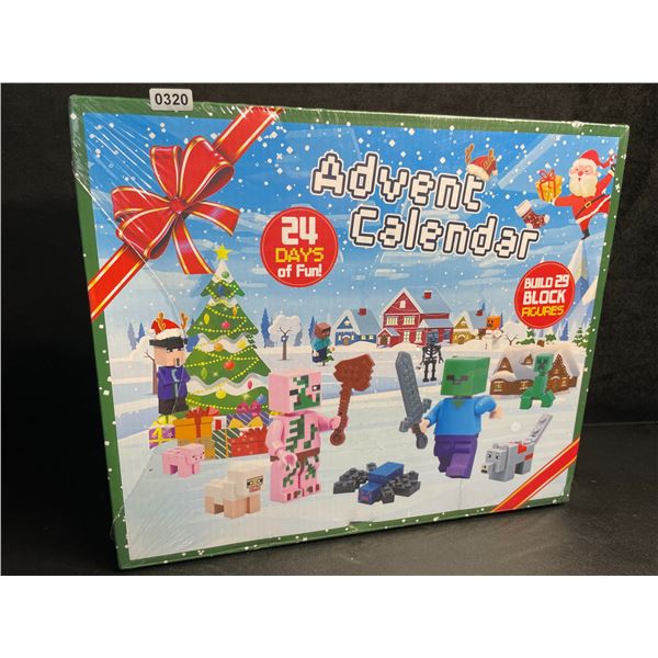 1 Minecraft Toy Building Block Xmas Advent Calendar - Build 29 Minecraft/Block Figures - New Sealed!