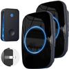 Image 1 : Smatrul Wireless Doorbell Kit with 2 Plug-In LED Flash Receivers; 60 Chimes/5 Volume Levels - New