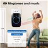 Image 6 : Smatrul Wireless Doorbell Kit with 2 Plug-In LED Flash Receivers; 60 Chimes/5 Volume Levels - New