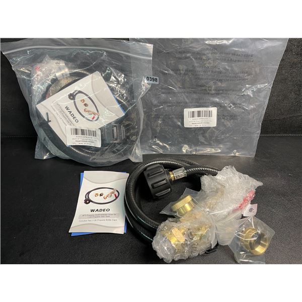 Lot of 2 Wadeo 4FT Propane Refill Adapter Hose Kits for 1LB Propane Gas Tanks - New