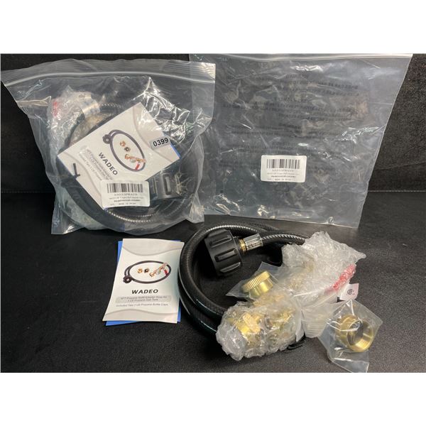 Lot of 2 Wadeo 4FT Propane Refill Adapter Hose Kits for 1LB Propane Gas Tanks - New