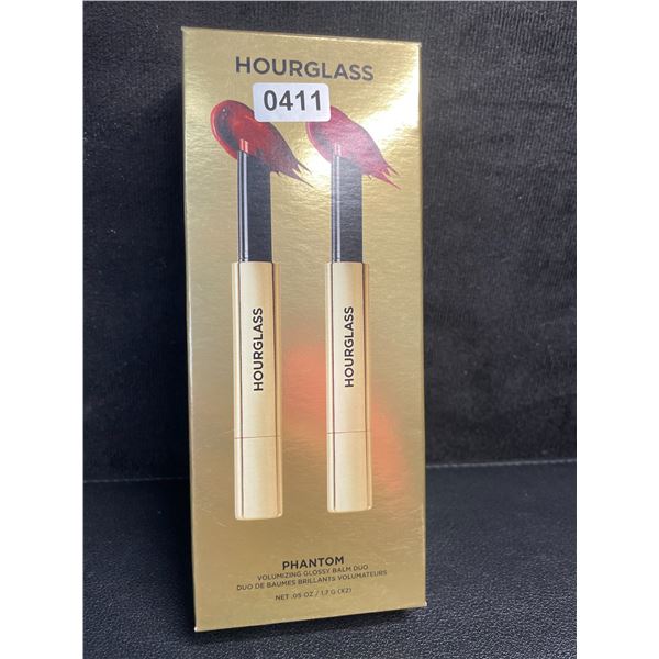 Hourglass Phantom Volumizing Glossy Balm Duo Set (1.7G x 2) Haze & Crave Shades - Brand New