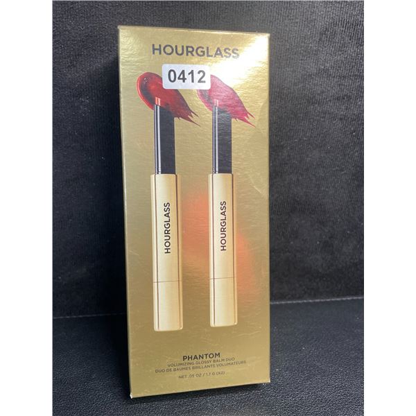 Hourglass Phantom Volumizing Glossy Balm Duo Set (1.7G x 2) Haze & Crave Shades - Brand New