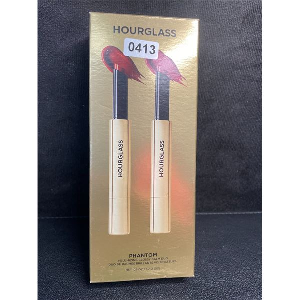 Hourglass Phantom Volumizing Glossy Balm Duo Set (1.7G x 2) Haze & Crave Shades - Brand New