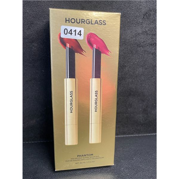 Hourglass Phantom Volumizing Glossy Balm Duo Set (1.7G x 2) Haze & Crave Shades - Brand New