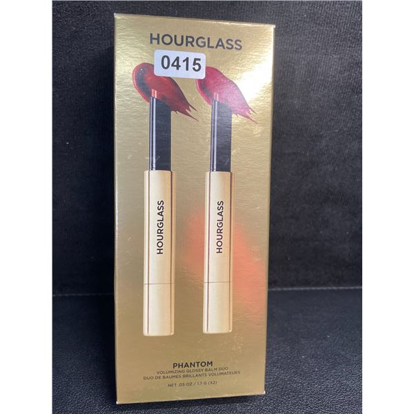 Hourglass Phantom Volumizing Glossy Balm Duo Set (1.7G x 2) Haze & Crave Shades - Brand New