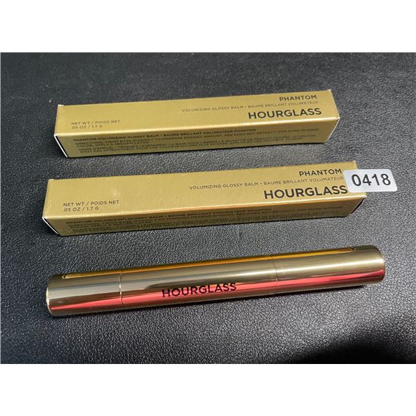 Lot of 2 Hourglass Phantom Volumizing Glossy Lip Balms (1.7g) Shade: Desire (#120) - New