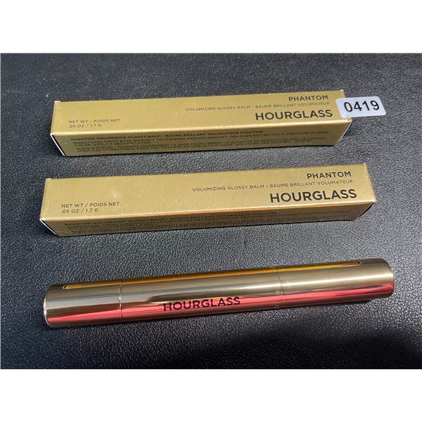 Lot of 2 Hourglass Phantom Volumizing Glossy Lip Balms (1.7g) Shade: Desire (#120) - New