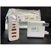 Image 1 : 2-Pack of 60W 5-Port USB-C Fast Charger Blocks - New