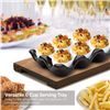 Image 6 : 3 Boxes of Porcelain Egg Crates (2 Per Box/6 Total) 6-Capacity Ceramic Egg Trays - Black - New