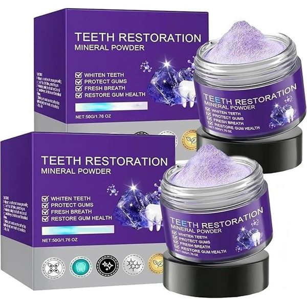 4 Boxes of Teeth Restoration Mineral Powder/Teeth Whitening Powder (50g) - New Sealed