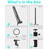 Image 3 : 1 Overhead Camera Mount with Ring Light - Flexible Phone Arm Stand for Video Recording - New