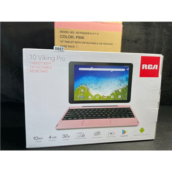 RCA 10 Viking Pro Android Tablet with Detachable Keyboard (Pink) 10" Display; 32GB - BRAND NEW!
