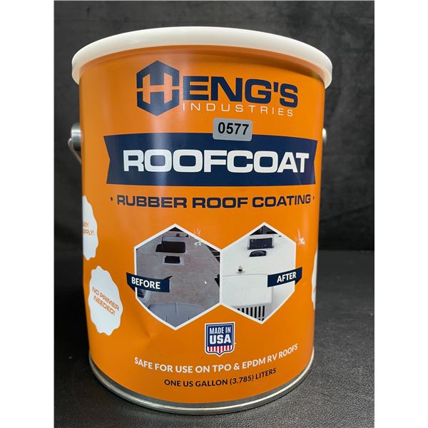 1 Gallon (3.785L) Can of Roofcoat Rubber Roof Coating by Heng's Industries - New