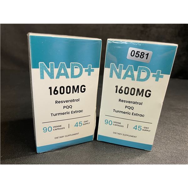 2 Boxes of NAD+ 1600MG Dietary Supplement - 90 Capsules Per Box - New Sealed