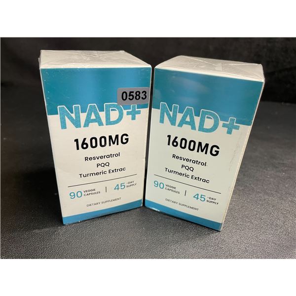 2 Boxes of NAD+ 1600MG Dietary Supplement - 90 Capsules Per Box - New Sealed