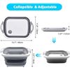 Image 6 : Lot of 2 Collapsible Multi-Function Cutting Boards with Built-In Strainer/Basket Function - New