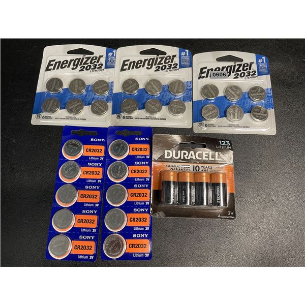 Lot of 6 Packs of Assorted Brand New Batteries - Energizer, Duracell, & Sony - New