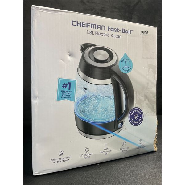 Chefman Fast-Boil 1.8L Electric Kettle - 1500W - New (Damaged Box*)