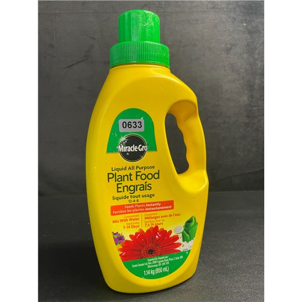 1 Jug of MiracleGro Liquid All-Purpose Plant Food (1.14kg) - New