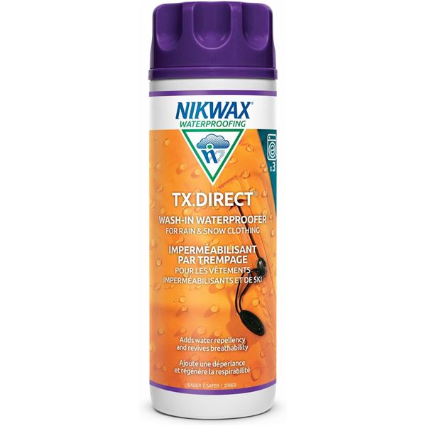 NIKWAX TX.Direct Wash-In Waterproofer for Rain & Snow Clothing (300ml) - New