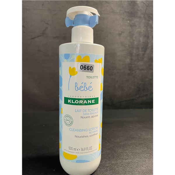 Klorane Laboratories Baby Cleansing Lotion (500ml) No-Rinse; Enriched with Calendula - New