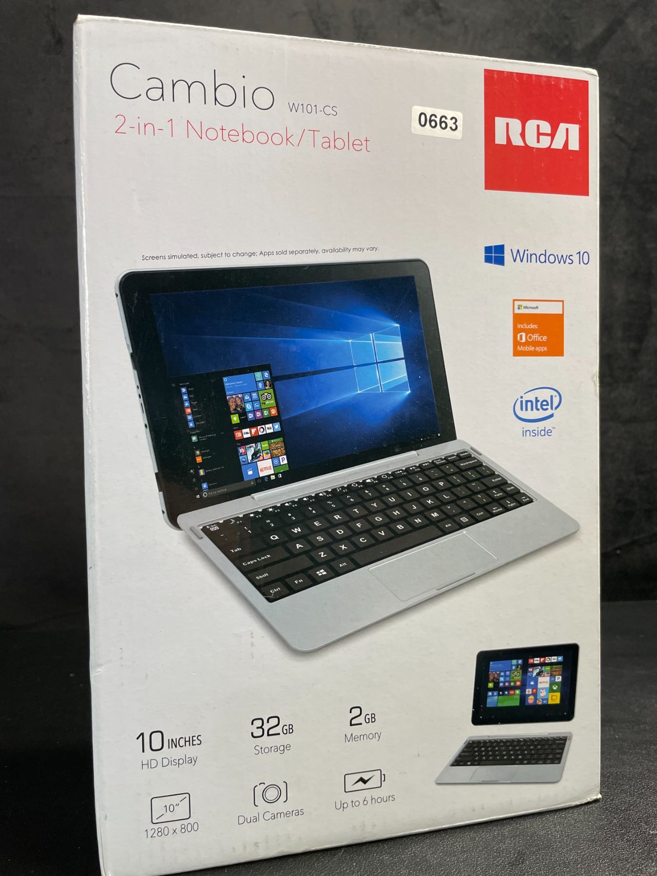 Rca Windows Tablet RCA Cambio 2-in-1 Notebook/Tablet (W101-CS) 10