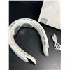 Image 3 : 1 Rechargeable Wearable Wrap-Around Neck Cooling Fan (Model: S8) with LED Display - New