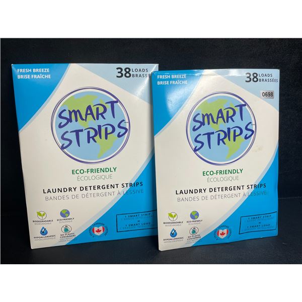 2 Packs of Smart Strips Laundry Detergent Strips (38 Loads) Fresh Breeze; Eco-Friendly - New